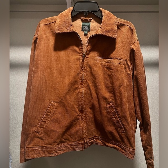 Women's Boxy Zip-Up Cord Jacket - Wild Fable Rust Size Small - Picture 1 of 5